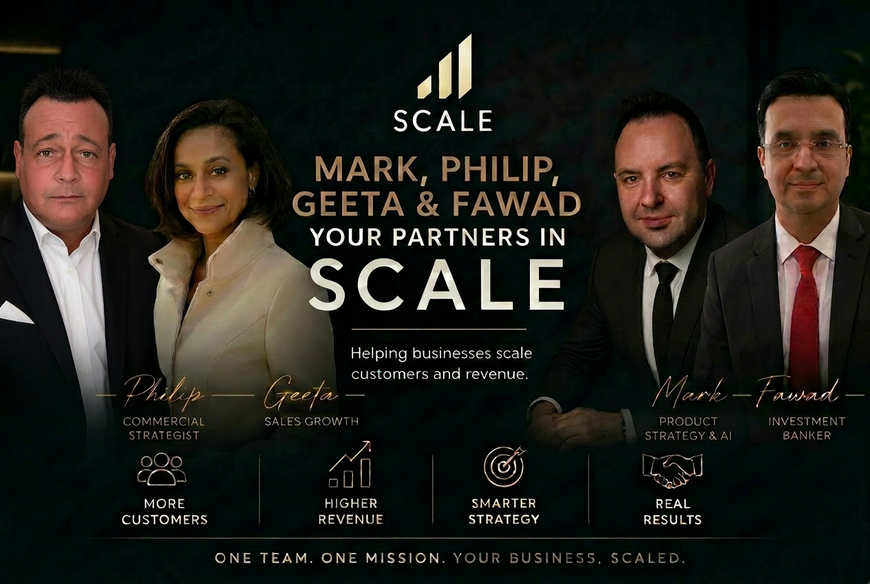 Mark, Philip, Geeta and Fawad — Your Partners in Scale